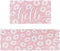 Spring Kitchen Rugs Set of 2, Pink White Daisy Flower Door Mat Non Slip Floor Rugs for Home Kitchen Room Decor