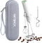 Milk Frother Handheld with 3 Stainless Steel Whisks, Rechargeable Electric Drink Mixer with Stand, White