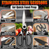 Kitchen Shears for Food, Heavy Duty Kitchen Scissors with Cover, Rust-Resistant Utility Scissors for Fish, Meat,