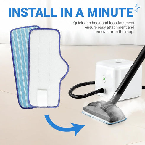 6 Pack BlueStars Microfiber Pad Compatible with Dupray Neat Steam Cleaner - Durable, Reusable and Machine Washable