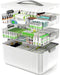 ARSTPEOE 3-Tier Medicine Organizer - Portable Medicine Cabinet with Plastic Handle, Multipurpose