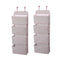 Delta Children 4 Pocket Over The Door Hanging Organizer, 2 Pack, Easy Storage Solution, Pink