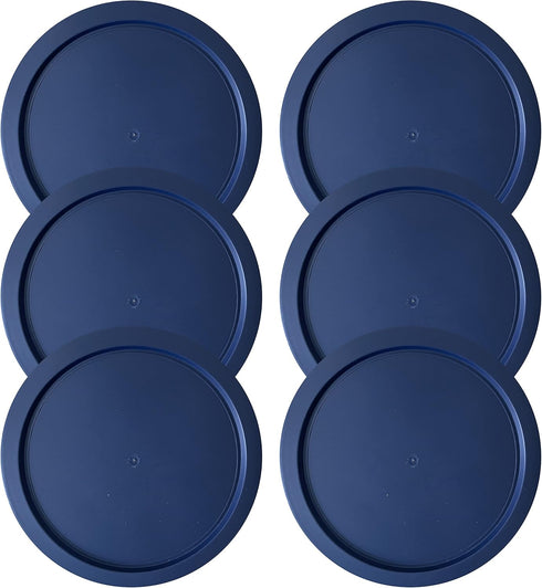 Pyrex 6" Replacement Lid, Plastic Cover for 4 Cup Bowl Dish 7201-PC Blue (6-Pack)