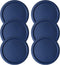 Pyrex 6" Replacement Lid, Plastic Cover for 4 Cup Bowl Dish 7201-PC Blue (6-Pack)