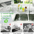 Countertop Sponge Holder for Kitchen Sink, Rustproof Sink Caddy Organizer with Dish Brush Holder, Self-Draining Kitchen