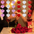 Emopeak 24 Pieces Romantic Heart Ornaments for Valentine Tree, Valentine's Day Heart Baubles - 2 Styles