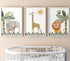 Set 3 (8x10) Eviepops Prints Cute Safari Animals of Unframed Prints for Baby Girl or Boy Nursery Bedroom Playroom