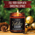 Holiday Candles, Christmas Scented Soy Candle, ‘Holiday Season’ with Apple, Cinnamon & Clove, 9oz