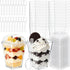 DOUDOULE 50 Pack 5oz Plastic Dessert Cups with Lids and Spoons, Mini Clear
