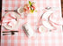 DII Buffalo Check Collection Classic Farmhouse Tablecloth, Pink & White, 60 x 84