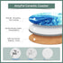 6 Sets set Cups(4 Inches) Ceramic Marble Coasters, of Round Tea Coasters with Holder on Dark Blue White, Durable Cup