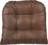 Klear Vu Gripper Overstuffed Universal Non-Slip Dining Chair Cushions, 2 Count for Kitchen Decor, Chenille Chocolate