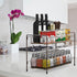Simple Houseware Countertop Spice Rack, 2-Tier Kitchen Spice Organizer Storage Shelves, Bronze Finish
