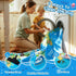 5x7ft Kids Playroom Rug, World Map Play Mat with Cute Animals, Washable Durable Soft Carpet Kid Educational Rugs