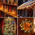 33FT 500LED 8 Christmas Lights Plug in,Cluster String Lights with Timer and Modes,Mini Globe Lights for Indoor Outdoor