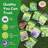 10 Pack 7,000+ Herb Seeds Variety - Heirloom Non-GMO Seeds - Basil, Cilantro, Lavender, Parsley, Dill, Thyme, Chives