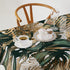 JanJCurt Summer 60x90in Tropical Palm Leaves Tablecloth, Hawaii Golden Green Tropical Leaves Botanical Table Cover