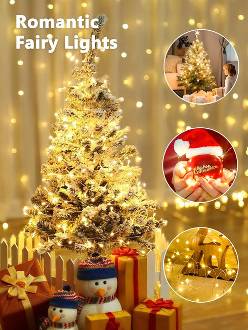 3 Pack 120LED 40FT 8 Fairy Lights Battery Operated with Remote, Twinkle Lights Waterproof Outdoor Indoor Decor, Modes