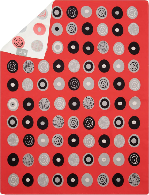 Skoy Kitchen Towel - 1-PK, 100% Recycled Polyester Towel for Dishes, Glassware, 18" x 24", Absorbent, Red