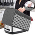 Yarwo Gray with Grid 2 Slice Toaster Cover, Nylon, Fits Most Standard 2 Slice Toasters, Pockets & Top Handle