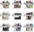 Cabinet Caddy Spice Rack Organizer for Cabinet - Slide & Rotate Kitchen Organizers - 2 Double-Decker Shelves - Non-Skid