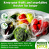 30-Pack Reusable Produce Bags for Refrigerator, Keeps Fruits, Vegetables & Herbs Fresh Longer