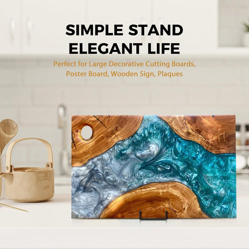 TR-LIFE 12 Inch Plate Stands for Large Heavy Duty Display, Metal Picture Frame Holder + Table Top Easels