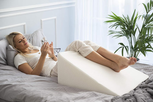 Bamboo Viscose Wedge Pillow Case Cover, 24x24x7.5, Moisture-Wicking, Cooling, Breathable with Zipper