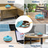RONXS Outdoor Ashtray with Lid | Windproof Handmade Ceramic Ashtray for Patio, Home Office Indoor Decoration