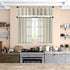 MRTREES Sheer Tier Curtains, Beige Kitchen 36 inches Long, 2 Panels, Light Filtering Cafe Curtains