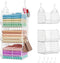 X-cosrack 3 Tier Foldable Closet Organizer, Clothes Shelves with 5 S Hooks, Wall