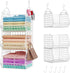 X-cosrack 3 Tier Foldable Closet Organizer, Clothes Shelves with 5 S Hooks, Wall