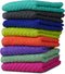ZUPERIA Zigzag Multicolor Wash Cloths -8 Pack -12" x 12"- Highly Absorbent