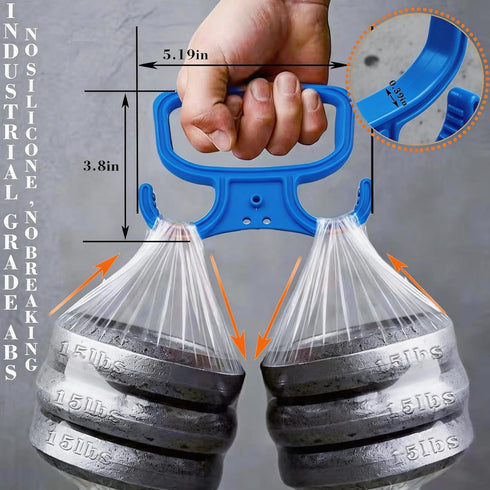 Mimoment 2 Pack 100 lbs, Grocery Bag Holder for Plastic Bags, Heavy Duty Grocery Bag Carrier Handle Reusable Plastic