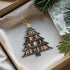 NGHYANNA 4 Inch NGHYANA Wooden Christmas Tree Ornament with Bookshelf Design Hanging Decoration