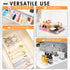 HOUSE DAY 6 PCS Desk Drawer Organizer Bins, Clear 9*6*2" Non-Slip Plastic Organizers for Makeup, Office