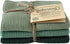 3-Piece Danish Cotton Dishcloths, 100% Certified Organic Cotton Made in India (Rustic Green Organic Combi)