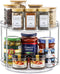 2 Tier Non-Skid Acrylic Lazy Susan Turntable Organizer - Rotating Spice Rack