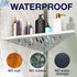 iReef way 14" Corner Shower Shelf for Inside Shower - Adhesive/Stick/Drill/No Drill - Floating Strong White Corner