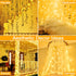 6.6x6.6ft, 200 8 Dimmable Ollny Curtain Lights LED String Lights with Remote Modes Timer, USB Power Fairy Light