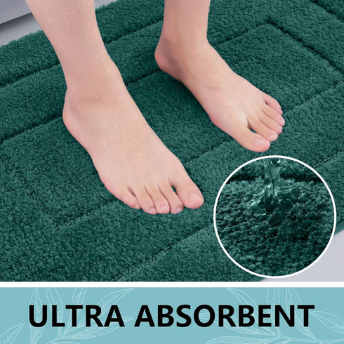 Buganda Bathroom Rugs, 30" x 20", Soft Absorbent Microfiber Bath Mats, Non-Slip Shaggy Carpet for Bathroom Floor