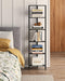 TUTOTAK Corner Shelf, 6-Tier Corner Bookshelf for Small Space, Narrow Display Corner
