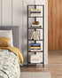 TUTOTAK Corner Shelf, 6-Tier Corner Bookshelf for Small Space, Narrow Display Corner