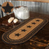 13"x36" VHC Brands Farmhouse Primitive Jute Black Textured Table Runner w/Stenciled Stars