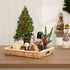 Counter, StorageWorks Rectangle Decorative Trays for Home Decor Farmhouse, Wicker Coffee Table Tray Decor with Wooden