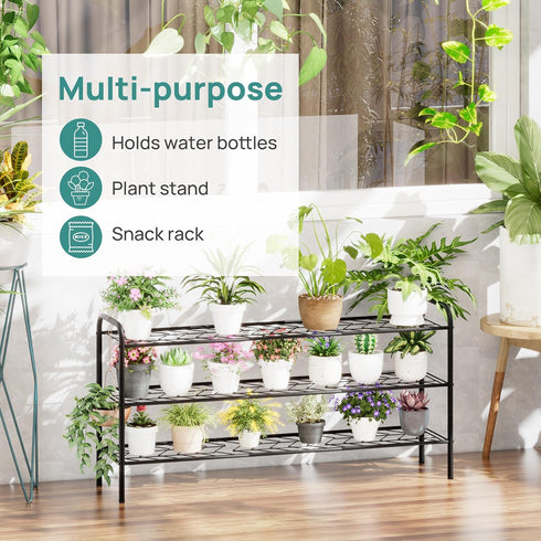 Closet, 3-Tier 15-18 viewcare Long Shoe Rack for Extra Long Shoe Rack for Entryway & Garage, Sturdy Metal Construction