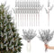 Norme 12 Pcs 16 Inches Glitter Silver Picks for Christmas Tree Decoration
