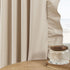 84 Inches 2 52x84 Beige Ruffle Curtains Long Panels Suede Fabric Light Tan Farmhouse Curtains for Living Room Bedroom