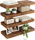 Fixwal Wood Floating Shelves, Wall Shelves Set of 4, Shelves for Wall