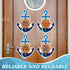 Treela 7 Pcs Cruise Ship Door Decorations Set, Nautical Anchor with Ship Wheel Magnetic Stickers for Refrigerator Decor